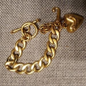 Juicy couture gold tone heart bracelet